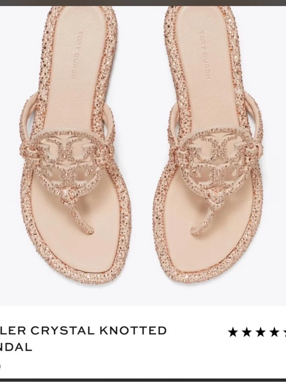 Tory Burch MILLER CRYSTAL KNOTTED SANDAL